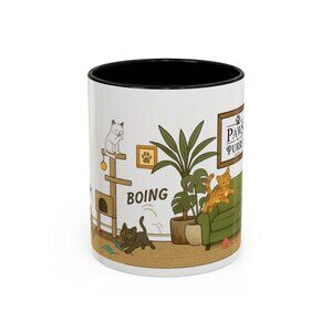 Cat House Zoomies 11oz 15oz Mug Funny Cat Lover Coffee Cup Colorful Accent Gift